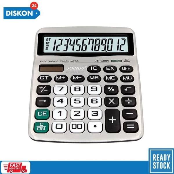 

Unik JOINUS Calculator / Kalkulator Hitung 12 Digit Besar - Metal Grey Berkualitas