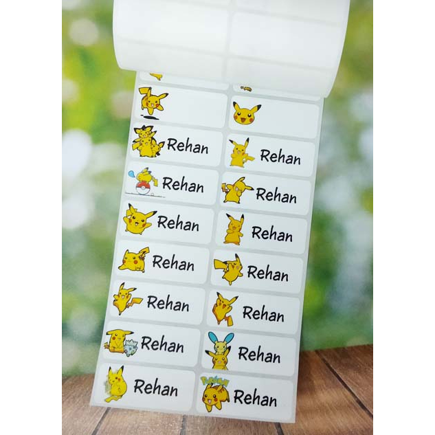 

Label Nama Import Waterproof POKEMON