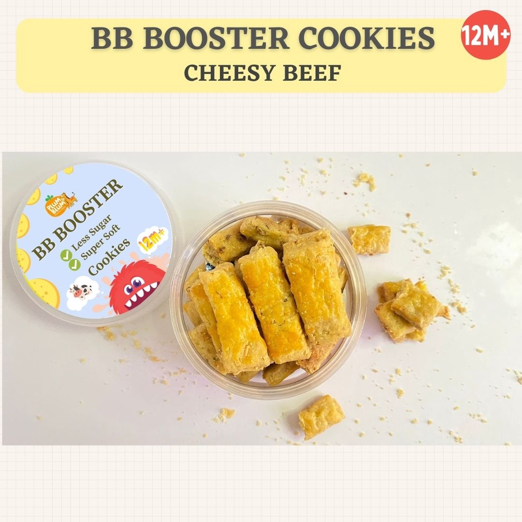 Plum &amp; Blum Baby Cookies BB Booster Snack Bayi Daging Sapi Keju - 100 gram