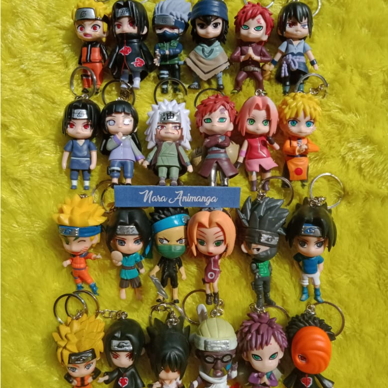Nara Animanga Action Mini Figure Gantungan Kunci Anime Naruto Gaara Sakura Itachi Hinata Jiraiya Vol