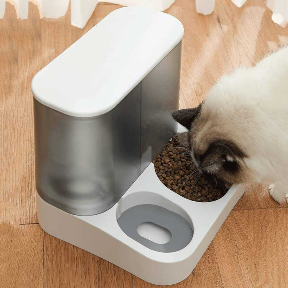 Tempat Makan dan Minum Hewan Peliharaan Otomatis 2 in 1 2.8L Tempat Makanan Minuman Hewan Desain Gravitasi