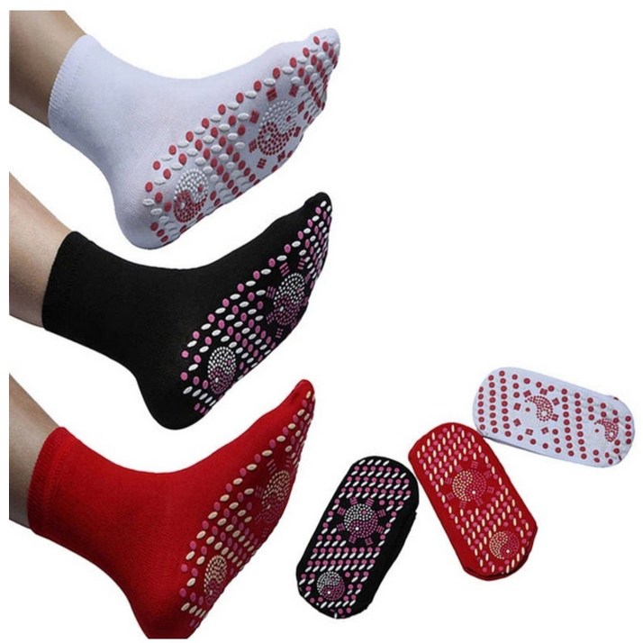 A610 KAOS KAKI TERAPI dengan pemanas magnetik turmalin penghangat kaki musim dingin winter stocking sock socks pakaian laki laki perempuan wanita pijat magnetic orang tua refleksi pria