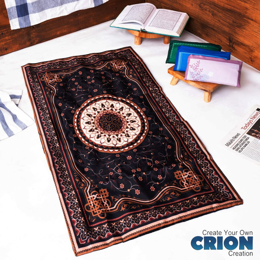 Sajadah Travel Pouch Antislip waterproof bisa custom nama by crion