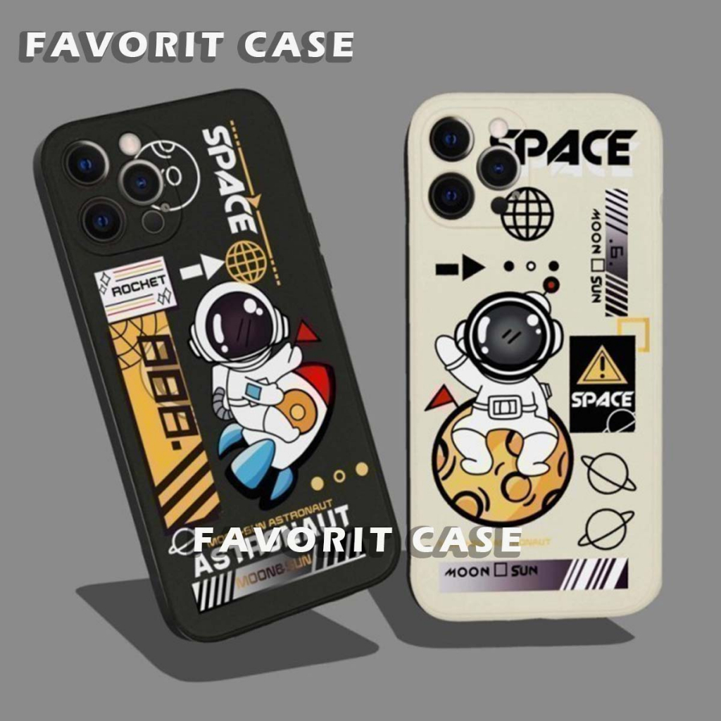 Soft Case REALME 10 PRO PLUS PRO+ 5G 4G Motif Astronot Space Angkasa Hitam Lucu Silikon Casing Squar