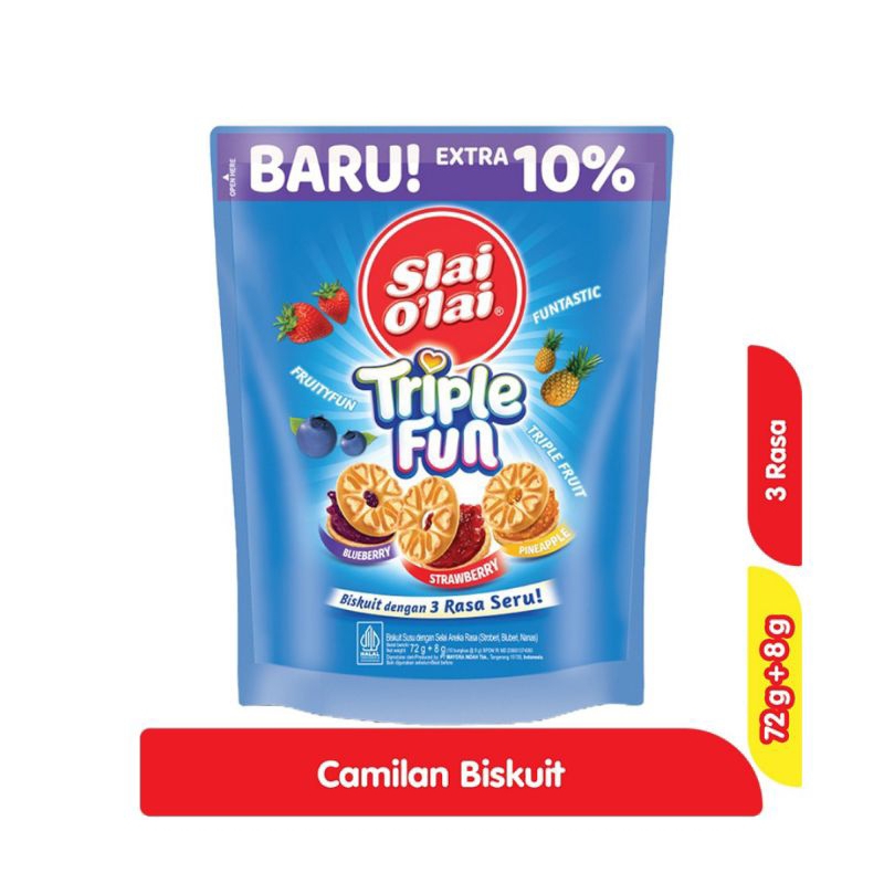 Slai o'lai Biscuit triple Fun 80g