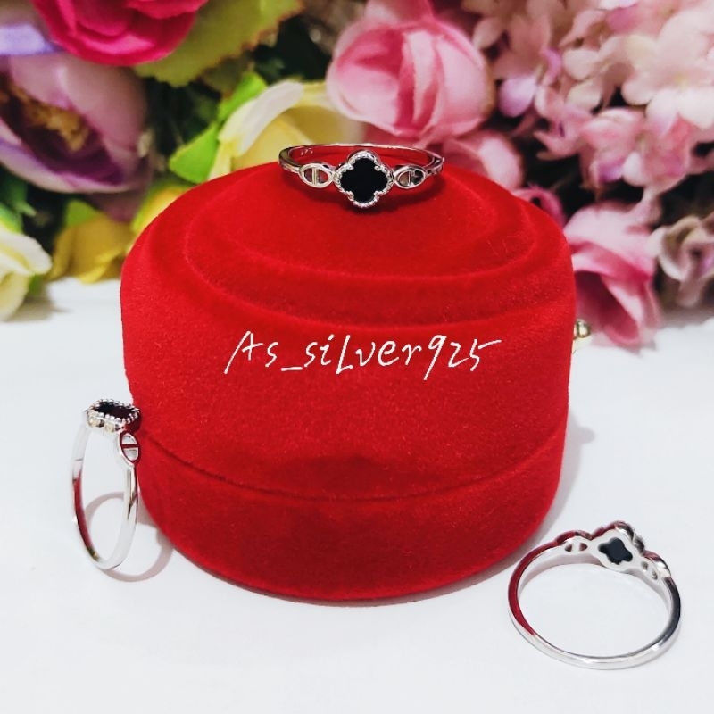 CINCIN PERAK VC ANEKA MODEL ASLI SILVER 925 LAPIS MAS PUTIH_RING FASHION CLOVER FAN CLEF