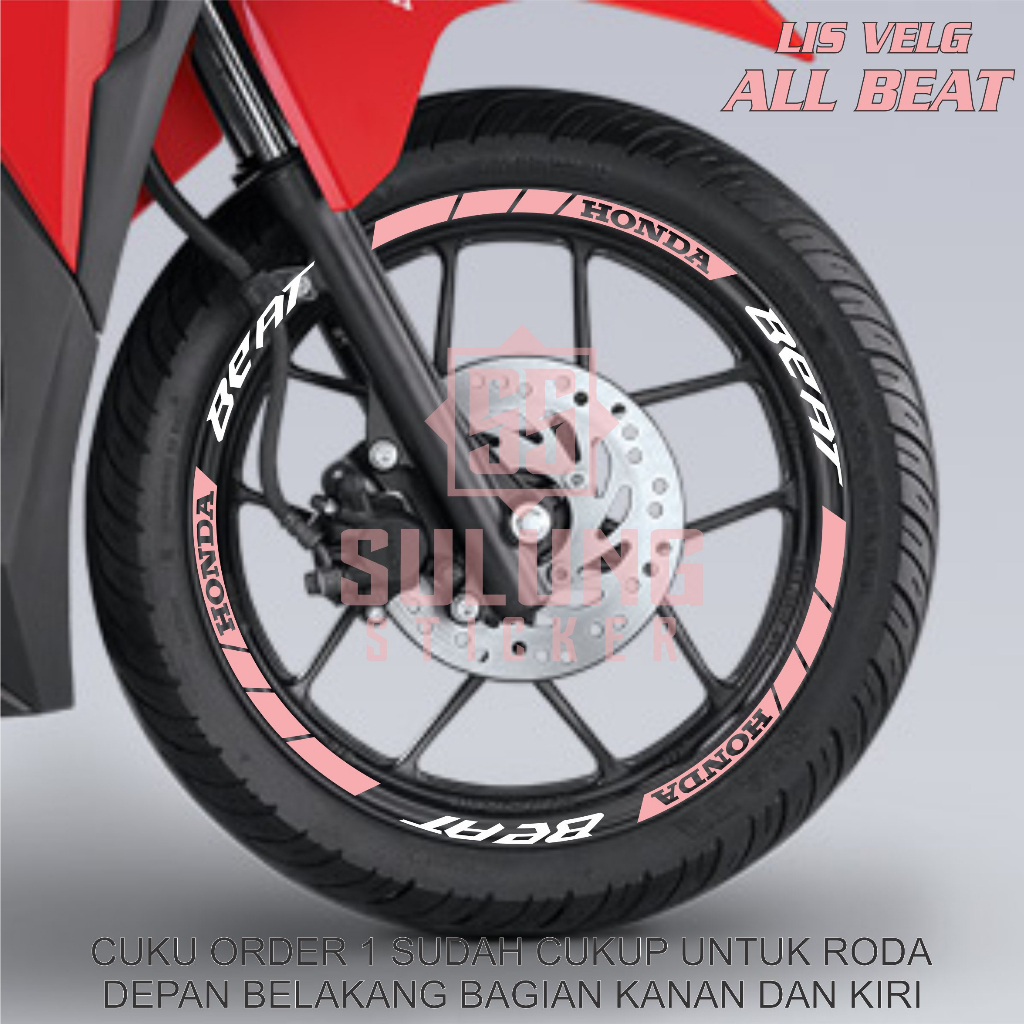 Stiker Velg Motor Honda All Beat Cutting Sticker Terlaris