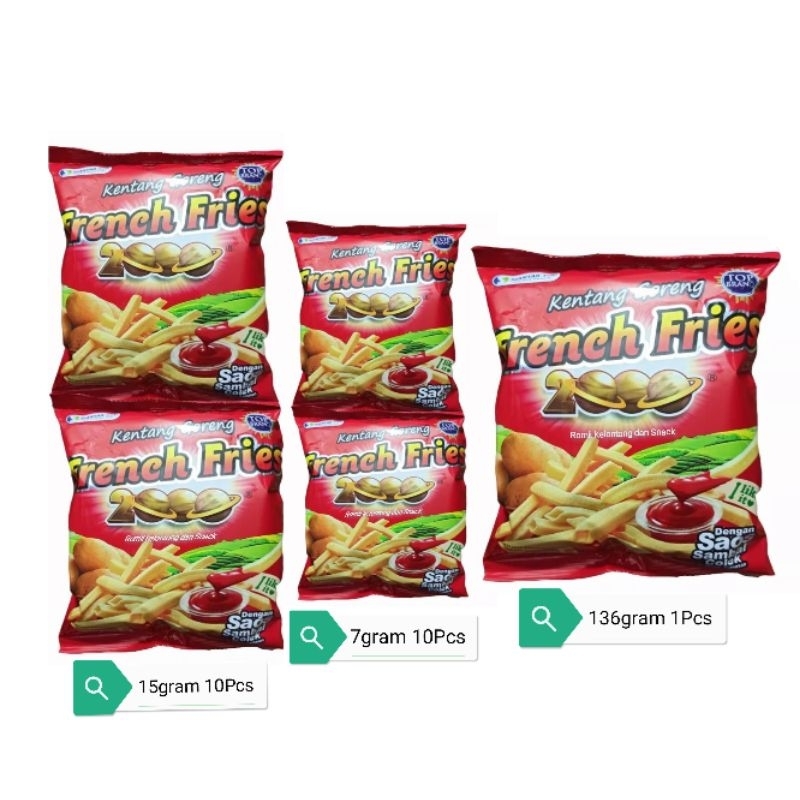 

Ciki Kentang FRENCH FRIES 2000 All Varian 7 Gram 15 Gram 31 Gram