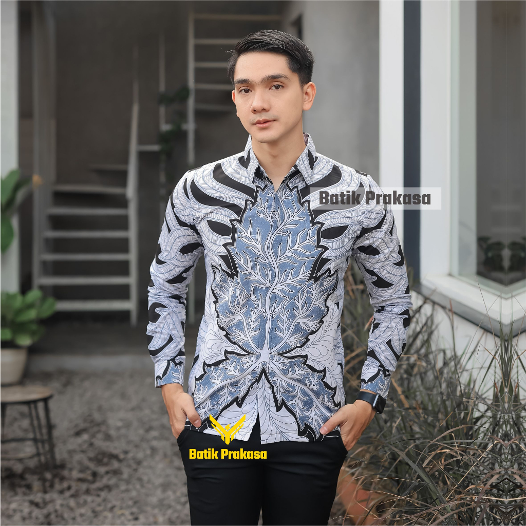 Kemeja Batik Prakasa Motif Mahesa Daya Slimfit Lengan Panjang Batik Solo