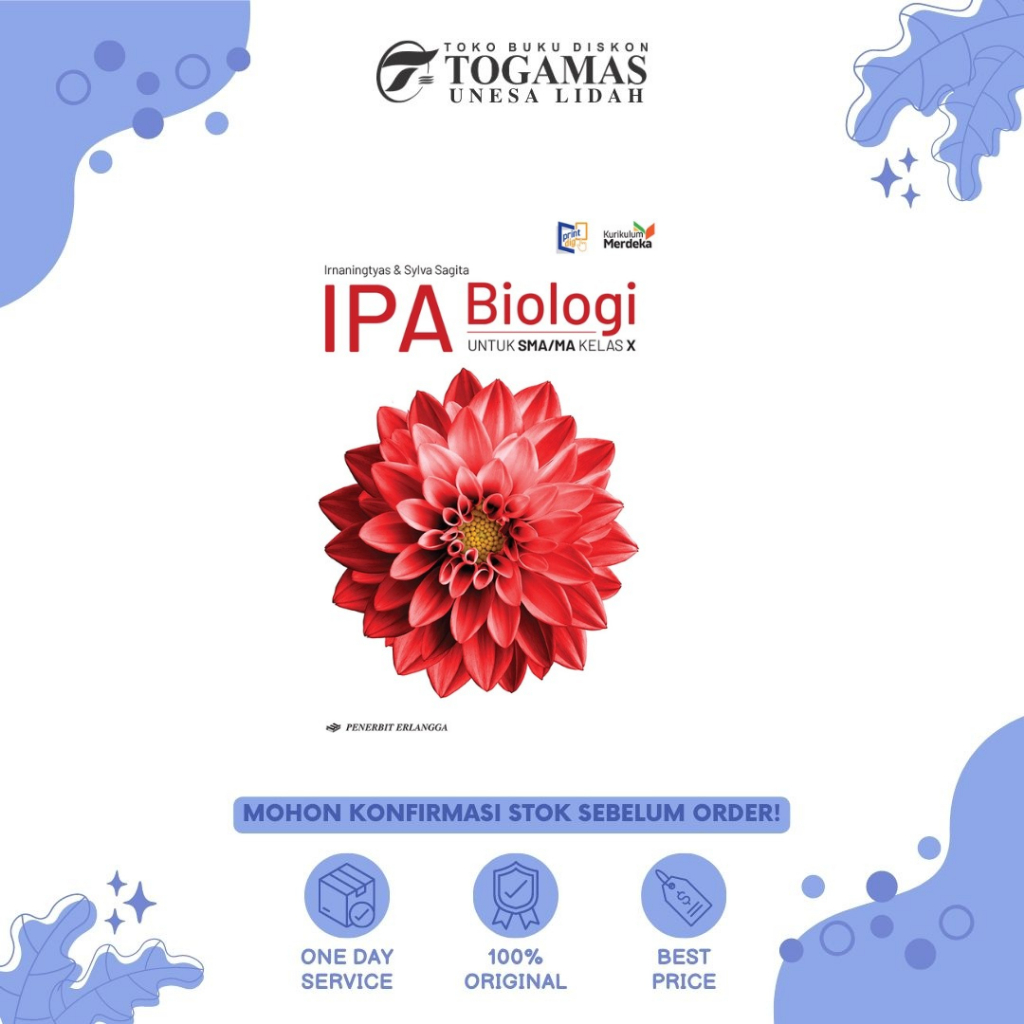 IPA BIOLOGI SMA /MA X JL1  KURIKULUM MERDEKA GRATIS STICKER NAMA