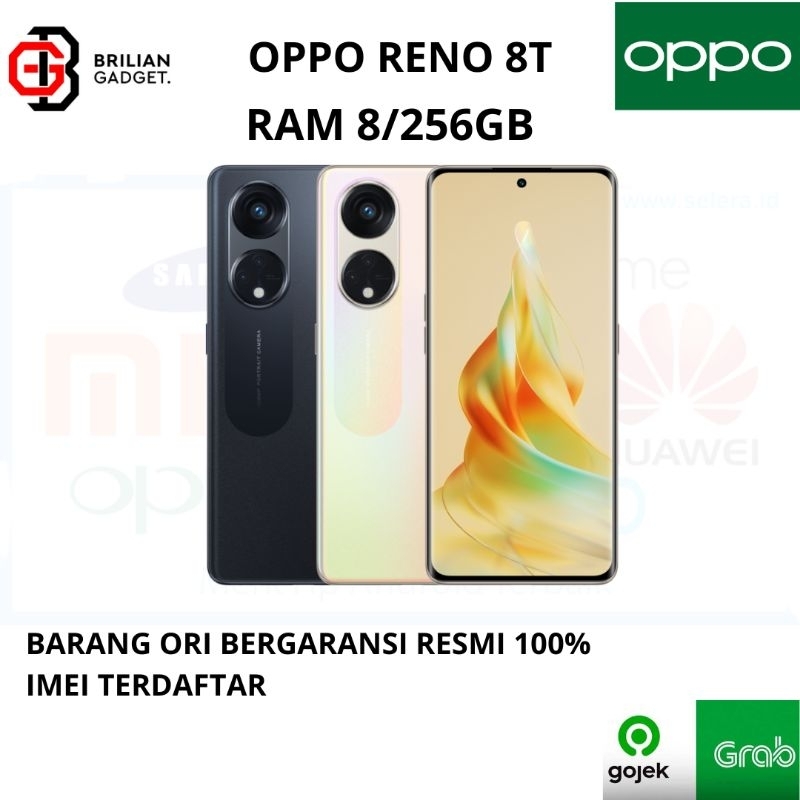 Oppo Reno 8T Ram 8/256GB Barang Ori 100% Garansi Resmi Oppo Center Indonesia