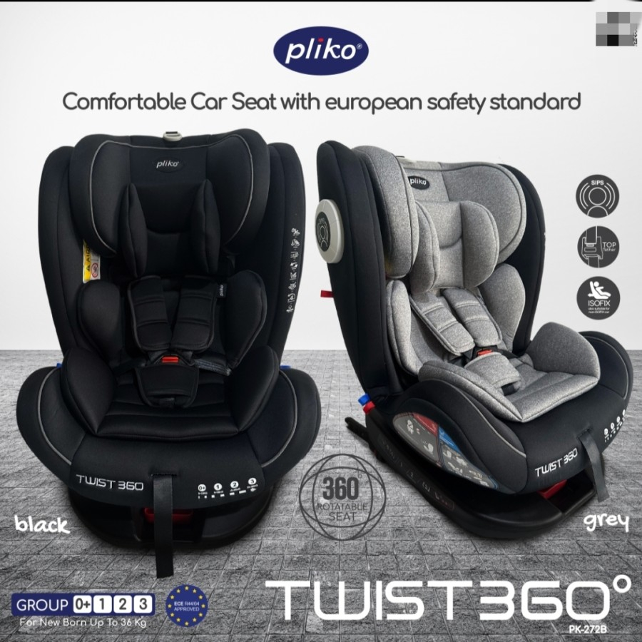 Carseat Pliko Pk 272B Twist 360 / Kursi Dudukan Bayi