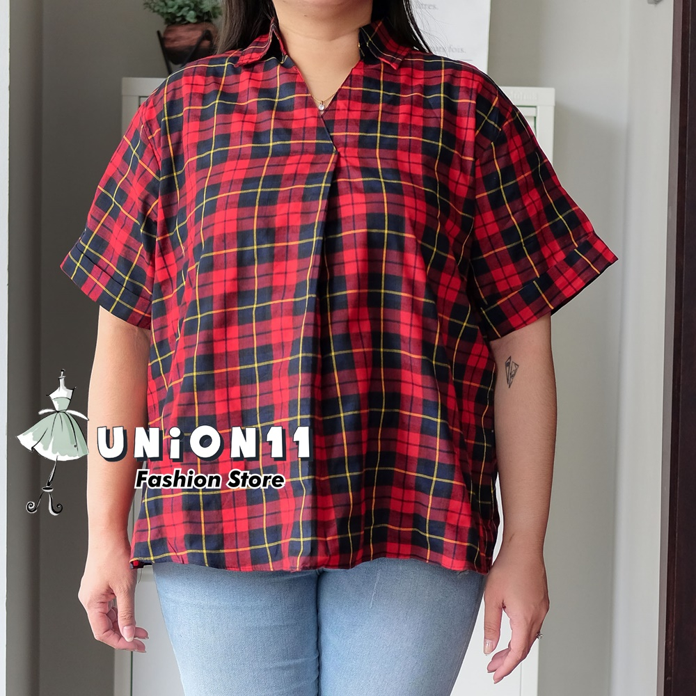 UNION11 - ATASAN JUMBO WANITA LD 130 / BAJU JUMBO WANITA / BAJU KERJA WANITA BIGSIZE / BLOUSE JUMBO WANITA / ATASAN JUMBO XXXL WANITA JOSIE