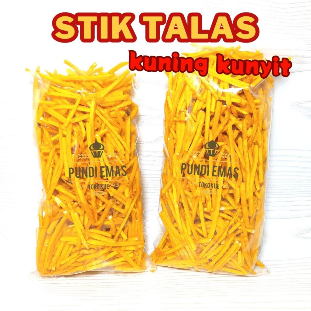 Stik Talas 1kg / Keripik Talas Bogor Kuning Kunyit Kiloan