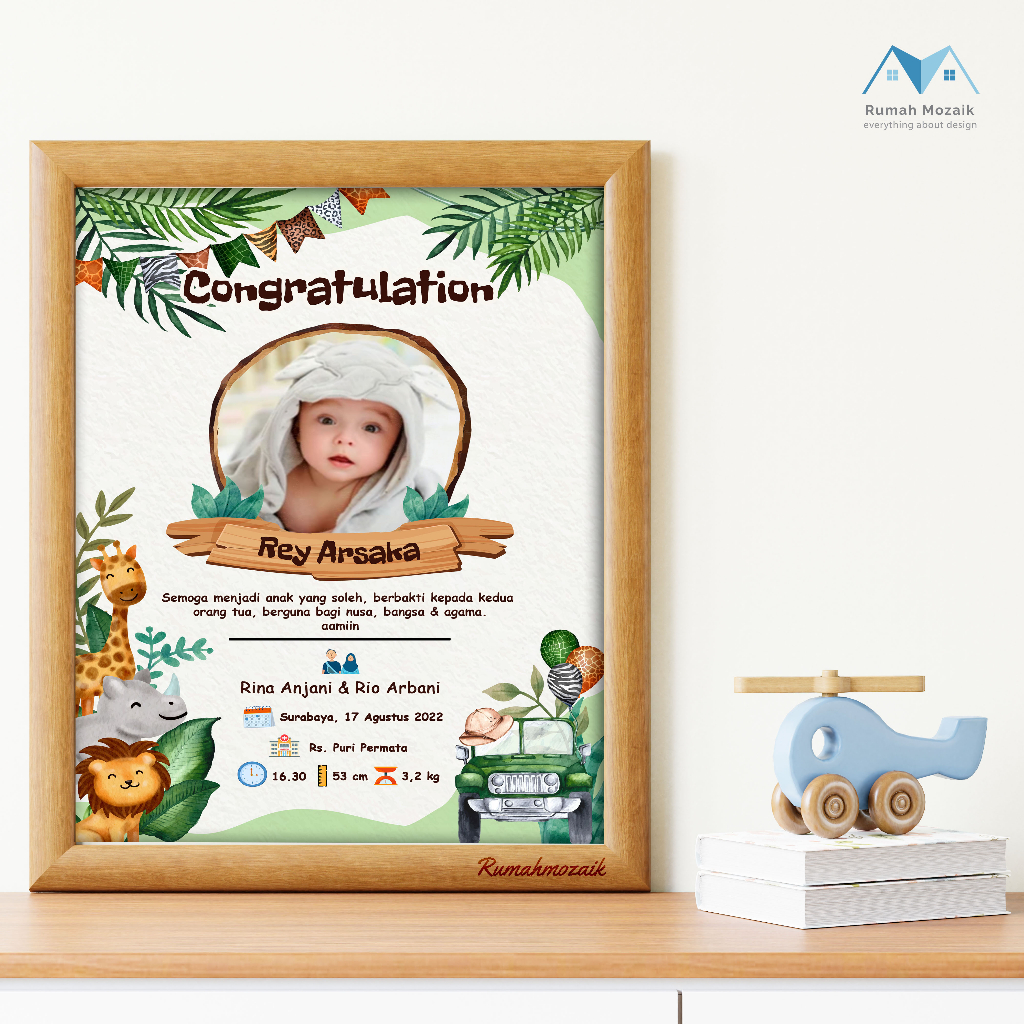 DESAIN BIODATA BAYI / Desain Baby Shower / desain baby new born (SOFT FILE)