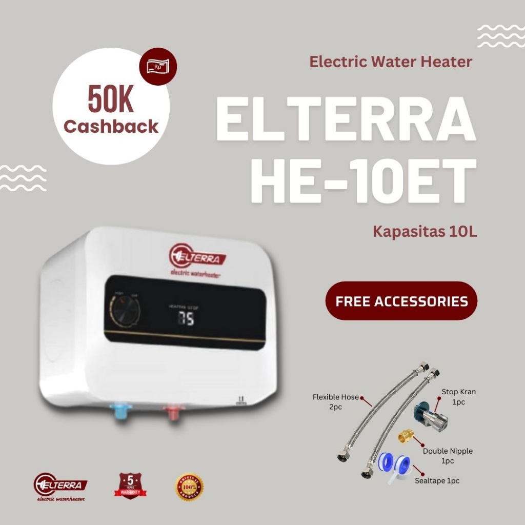 Handal Water Heater electric Elterra 10L ET - Pemanas air listrik untuk kamar mandi termurah