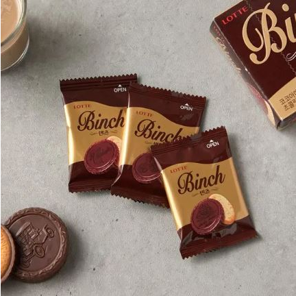 Lotte Binch Crispy Biscuit Covered with Chocolate 10.2g