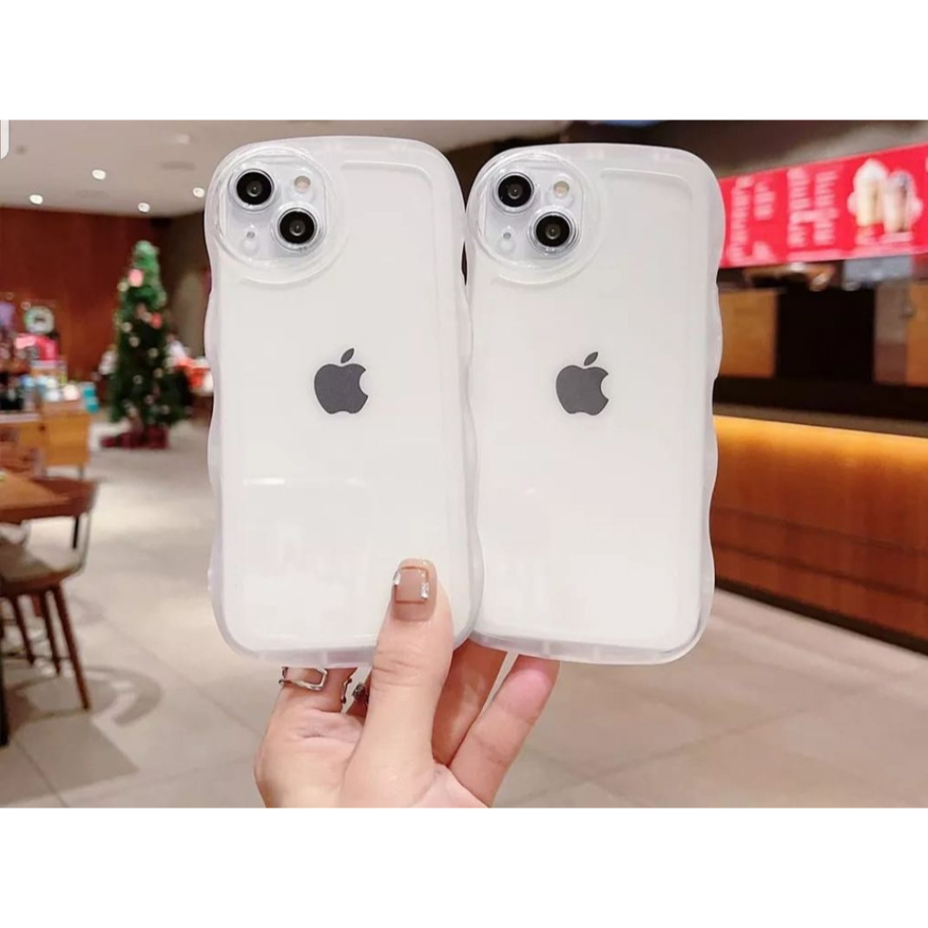 IPHONE 6 /IPHONE 6+ /IPHONE 7 /IPHONE 7+ /IPHONE X /IPHONE XR Case gelombang CLEAR 3D