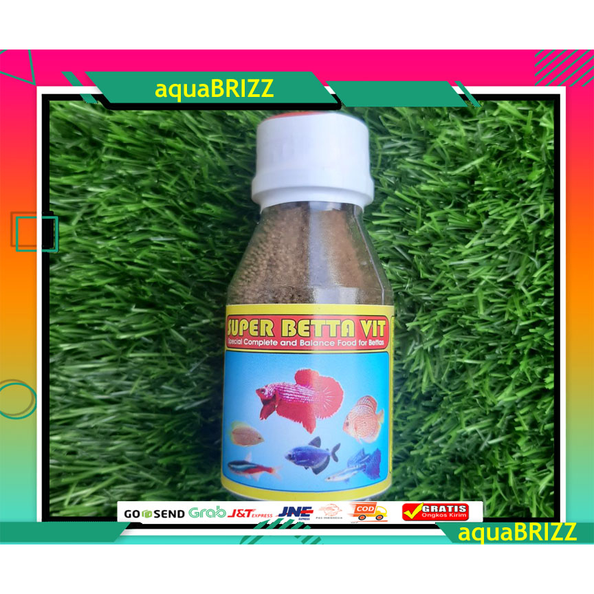 Makanan ikan cupang guppy gapi neon tetra betta vit super bettavit