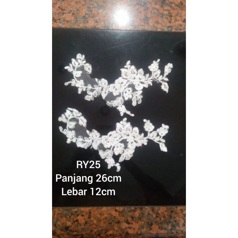 BRUKAT RENDA CORNELLY BORDIR BAHAN DASAR TILE COMPUTERISED EMBROIDERY