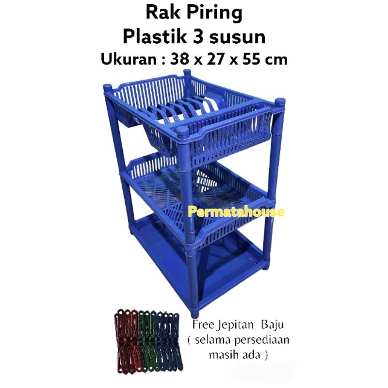 RAK PIRING PLASTIK SUSUN 3 | RAK PIRING | RAK KOMBINASI