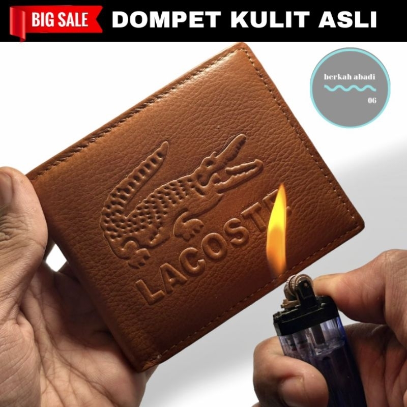 Diskon Promo Dompet Lipat Pria Kulit Asli Wallet Dompet kulit Tahan Bakar