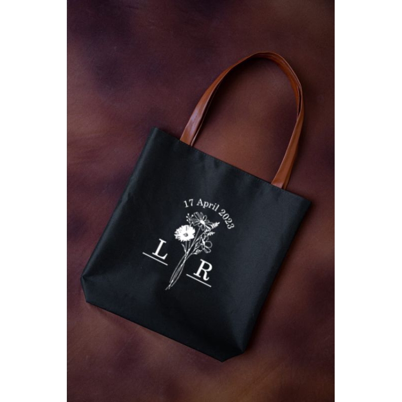 souvenir pernikahan,Totebag custom,Totebag kanvas