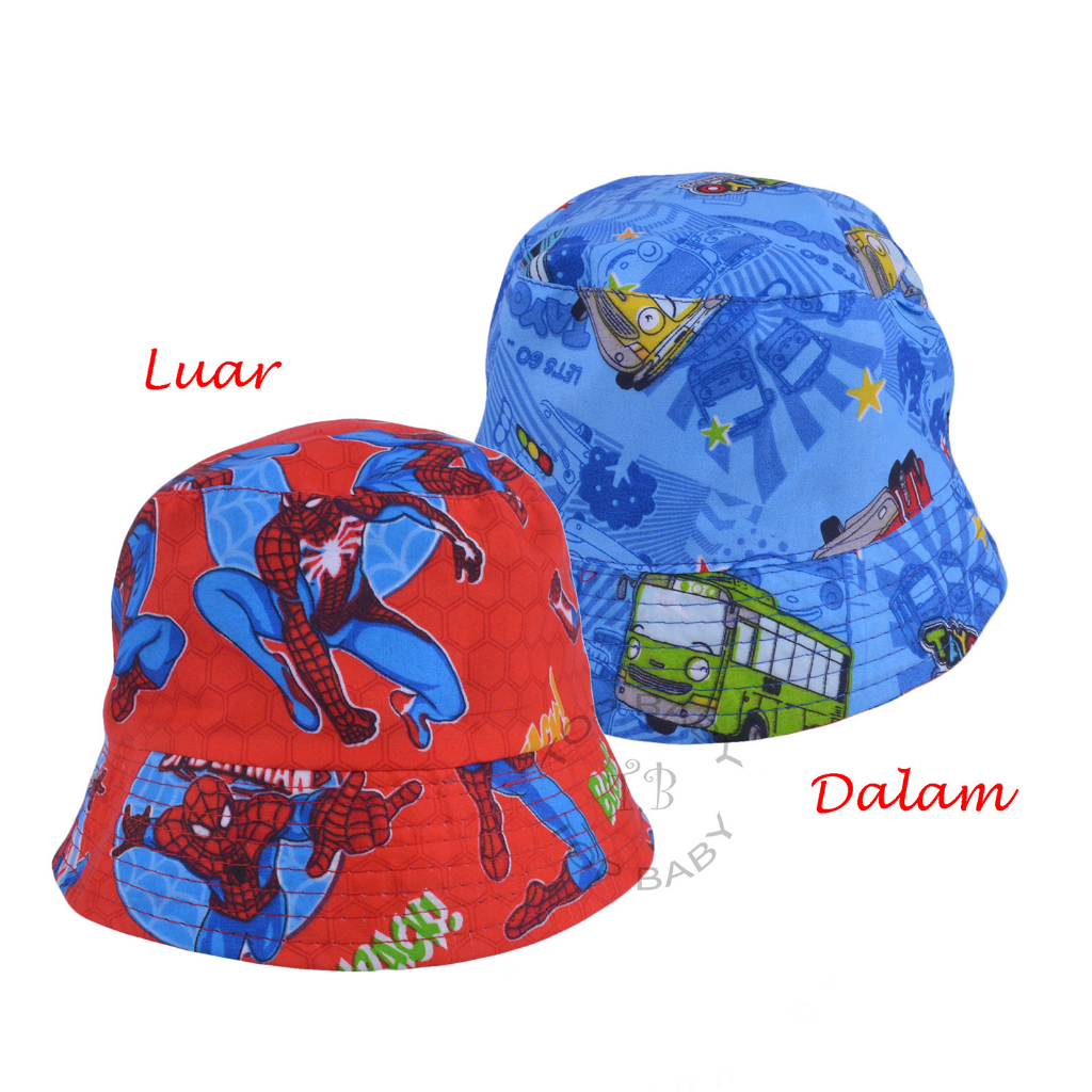 Topi Anak Bucket Motif Bulak Balik - 4869