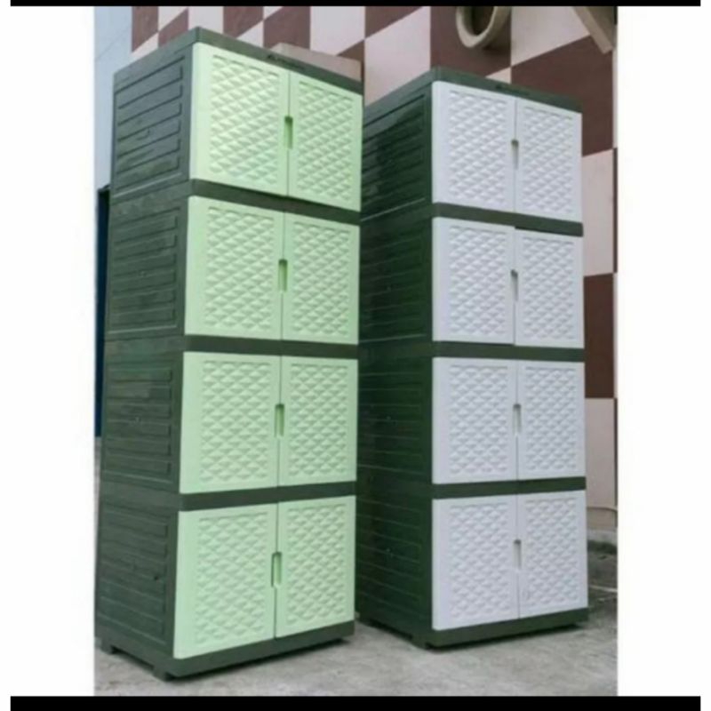 LEMARI PAKAIAN PLASTIK 4 SUSUN FAWSLINE