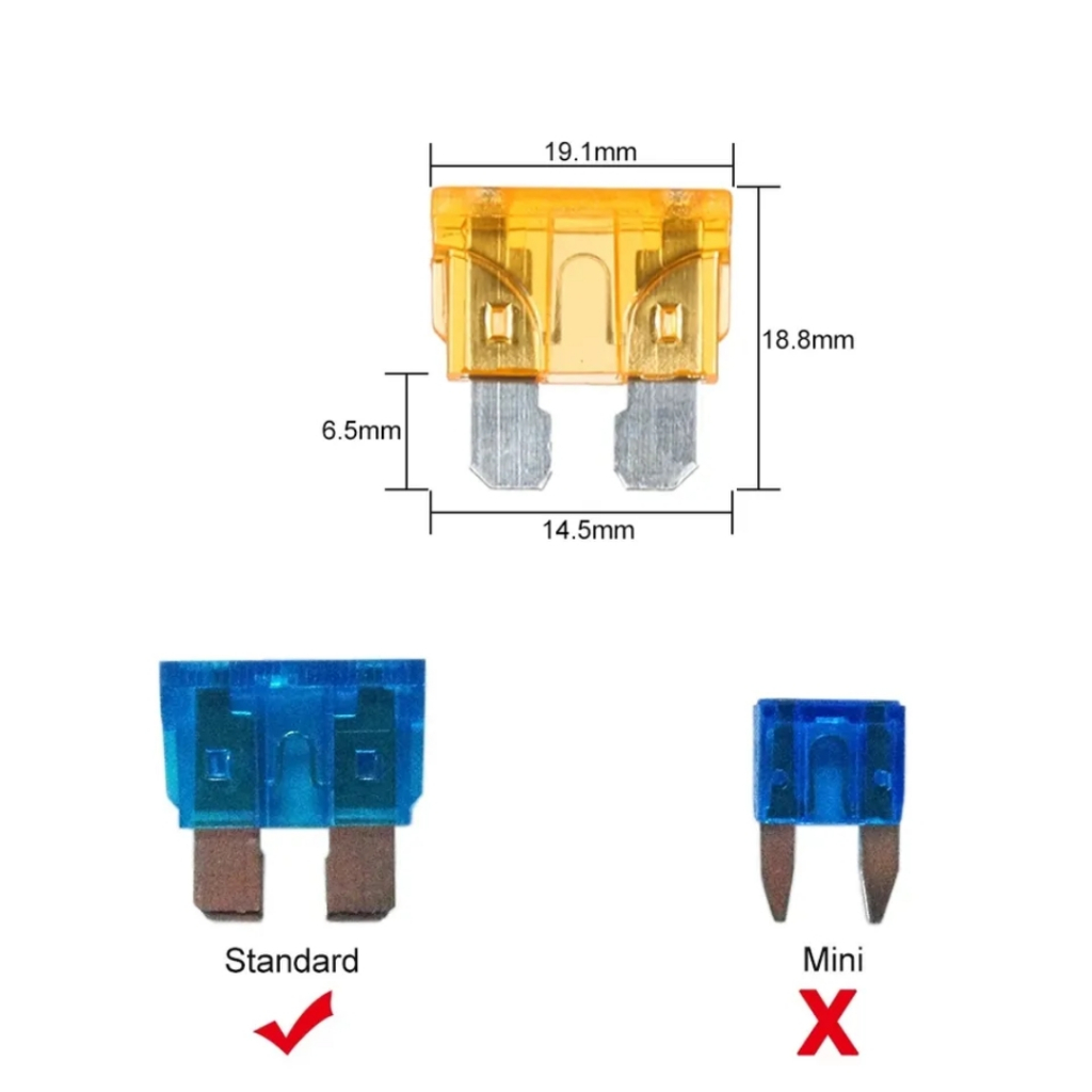 Fuse Holder Kotak Sekering 10 Way + Sekering Standard 10 pcs