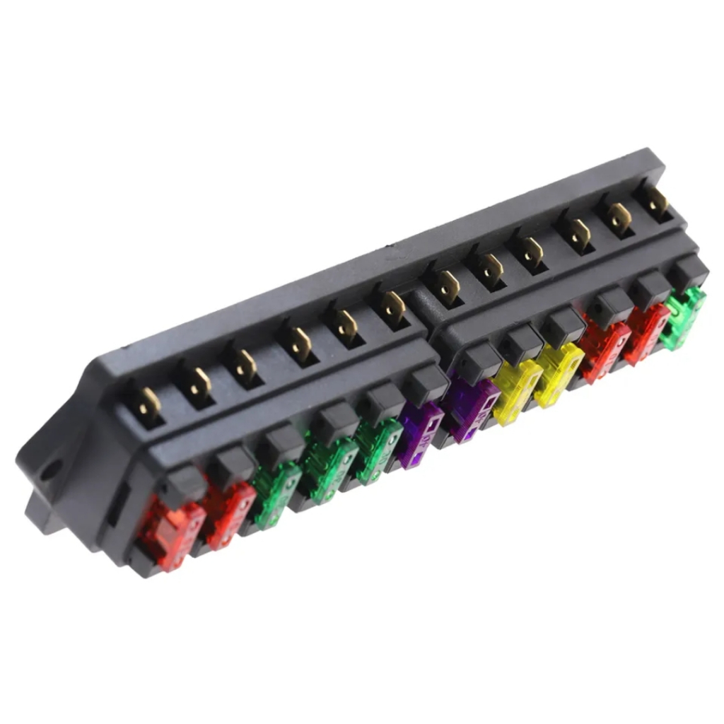 Fuse Holder Kotak Sekering 12 Way + Sekering Standard 12 pcs