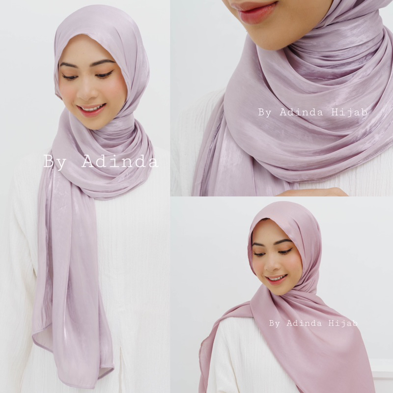 𝐁𝐘 𝐀𝐃𝐈𝐍𝐃𝐀 Pashmina Shimer Luxury Shiny Shawl Silk Pasmina Raya Exclusive By Adinda