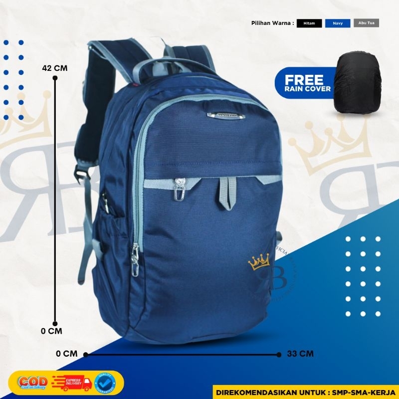 Tas Ransel Polo/Tas Sekolah Untuk SMP-SMA-KULIAH-KERJA/Tas Kerja Bisa COD