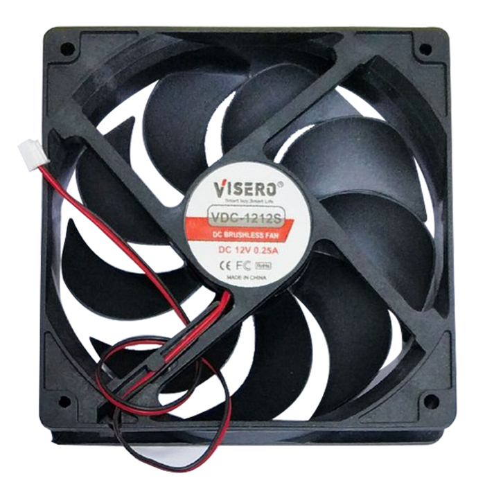 Kipas Fan DC 12V 12x12 plus Socket VISERO VDC-1212S Heatsink