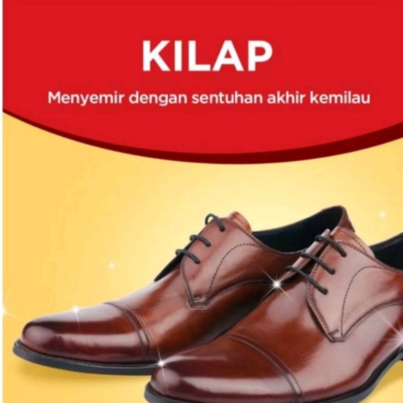 Semir Sepatu Kiwi Shoe Polish Besar 45ml, 17,5 ml Lengkap +Sikat Semir/KIWI POLISH RENEWS BLACK LEATHER 17,5 &amp; 45ML(Semir Sepatu Padat Hitam &amp; Coklat lengkap dengan sikat)