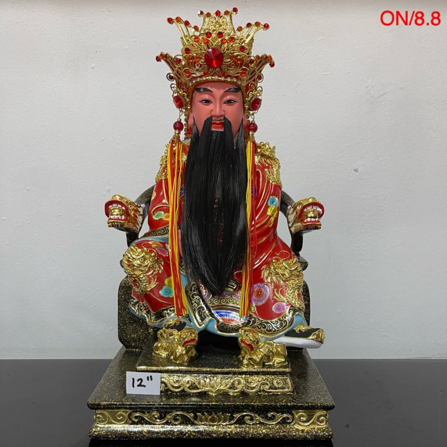 patung dewa li hu Ong ya - 12 inch - kayu taiwan