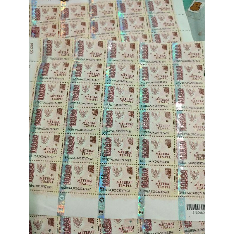

MATERaI / PERANGKO TEMPEL 10000 / MATERAI 10rb✓