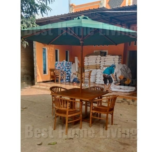 Meja Kotak Payung Taman Kursi Betawi Cafe Outdoor