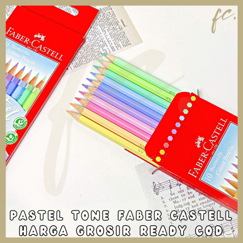 

Pensil Warna 10 Pcs Faber-Castell Original Buntstifte Classic Colour Pencils 10L Warna Pastel Soft Alat Tulis Kantor Sekolah Mewarnai Menggambar