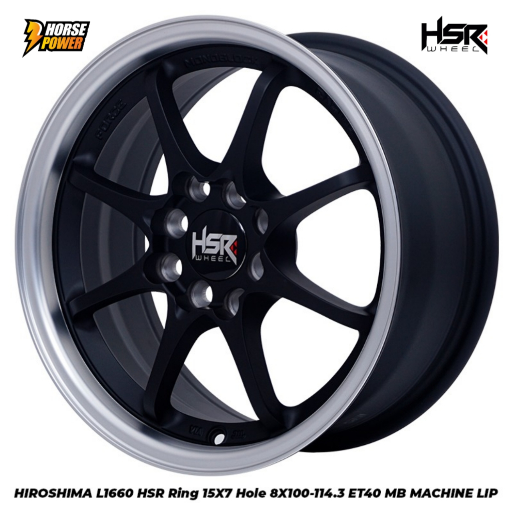 HSR HIROSHIMA (L1660) ○ VELG MOBIL RING15 untuk MOBIL 4BAUT RODA ○ HSR WHEEL R15 IMPORT