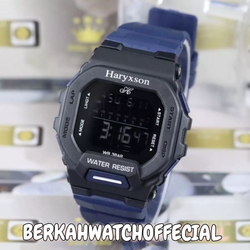 COD✓JAM TANGAN PRIA ORIGINAL HARYXSON 1028 WATERPROOF BISA DIBAWA RENANG TALI RUBBER BAHAN HALUS TERLARISSSS