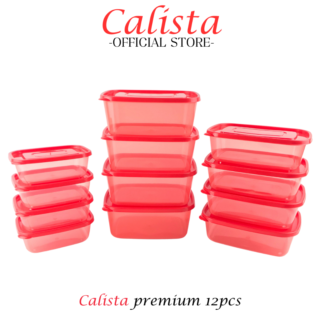 FOOD KONTAINER/CONTAINER SET - TOPLES KOTAK CALISTA FURANO BENING SEALWARE 1 SET ISI 12PCS - TEMPAT WADAH PENYIMPANAN MAKANAN BUAH SAYUR DIKULKAS - FOOD PREPARATION STORAGE SET - TOPLES KULKAS SET - TOPLES KUE KERING LEBARAN 1 SET