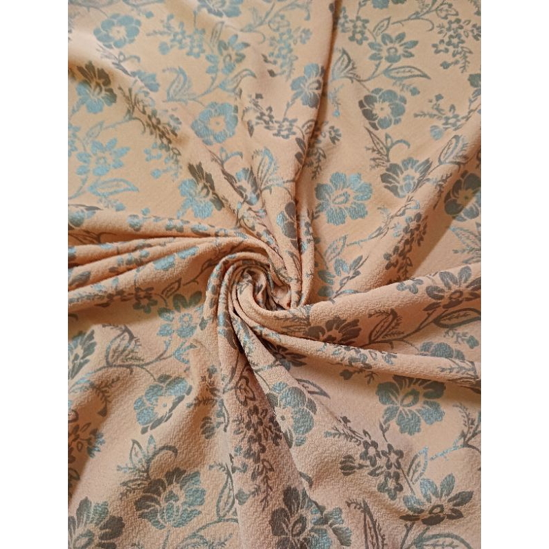 kain babel creap motif / bahan bubble pop premium Quality/ kain baju gamis &amp; kerudung