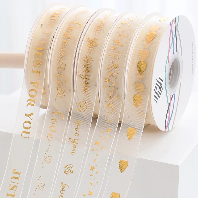 

(1 Meter) PITA Snow Yarn transparant Motif love | Pita Buket , Kado , Hadiah , anniversary , Ulang tahun , Wisuda