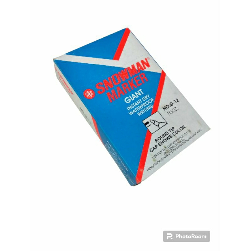 

(GROSIR) SPIDOL PERMANEN SNOWAMAN MARKER HITAM 6 LUSIN