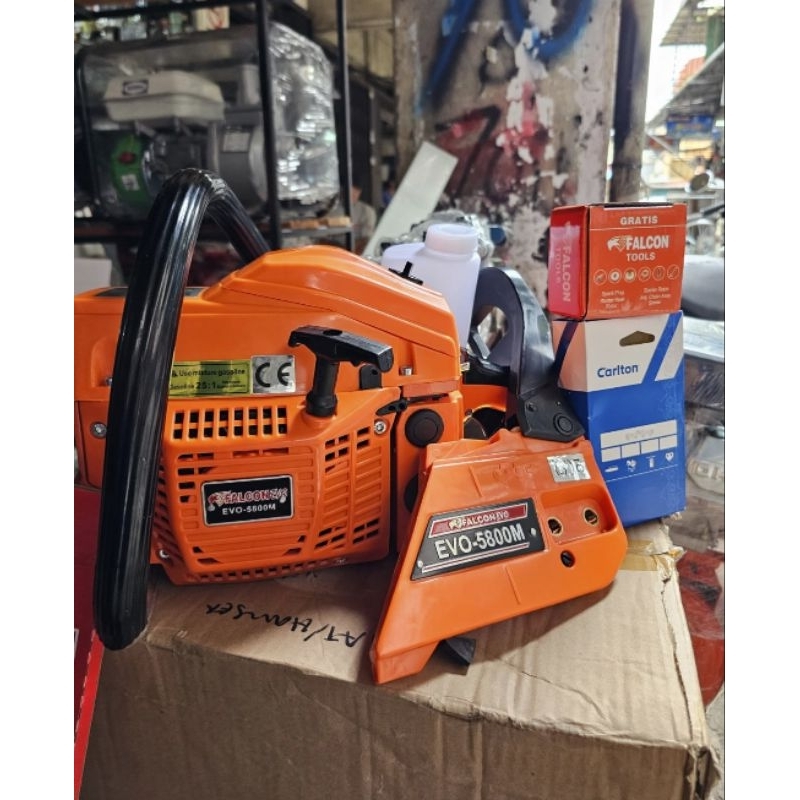 MESIN GERGAJI CHAINSAW FALCON EVO5800 BAR BAJA 22INC