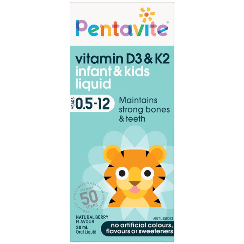Pentavite Vitamin D3 & K2 Kids Liquid 30ml