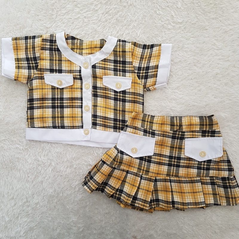 Setelan Anak Perempuan Nirina tweed skort / rok