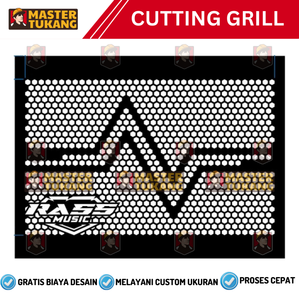 Grill sound system audio sound system costum ukuran dan model