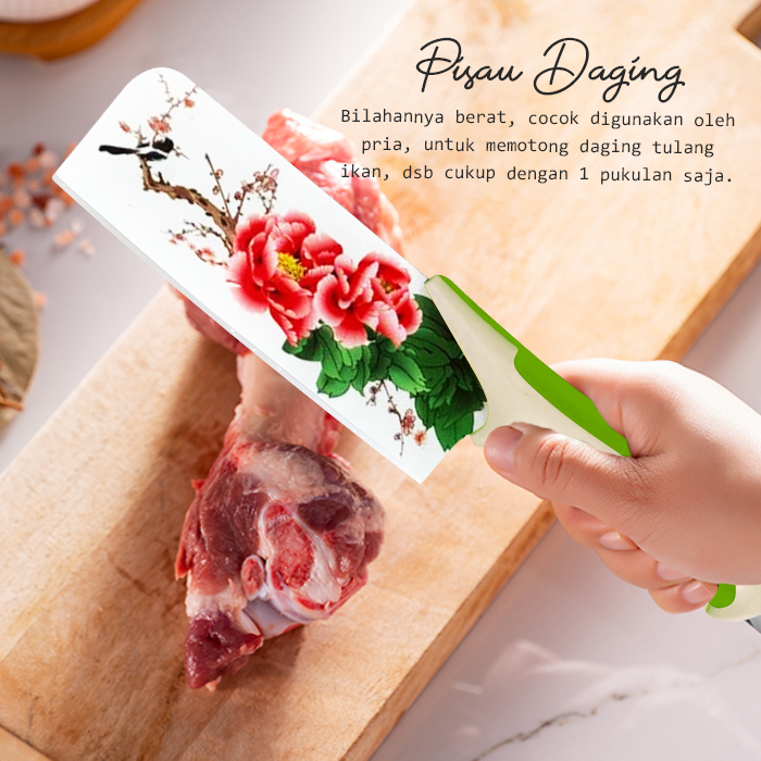 LuxuryParty J23 - COD  Set Pisau Dapur isi 5pcs  Knife + 1  -Pisau Set 5 pcs